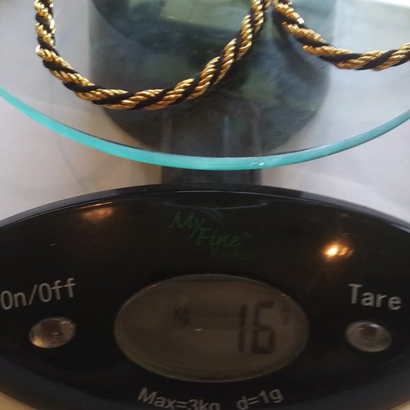 Vintage Trifari TM gold and black twist rope style necklace - Picture 12 of 16